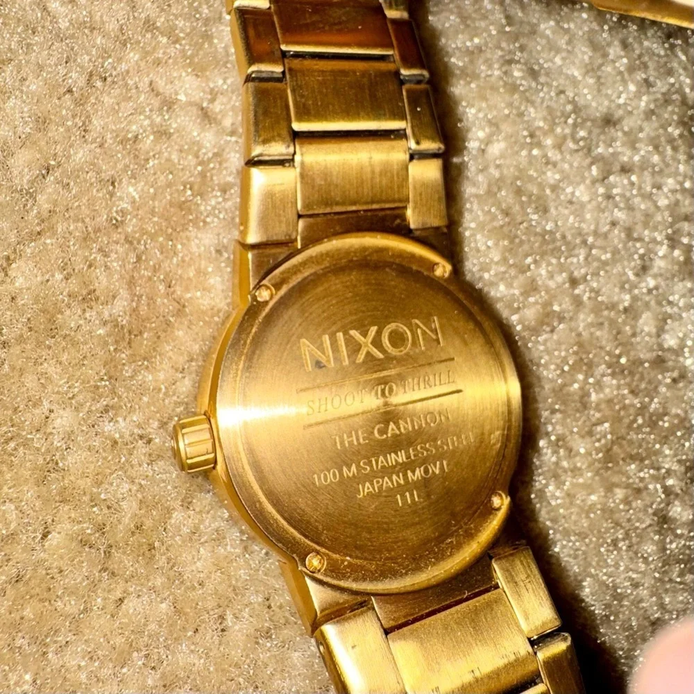 Nixon Cannon Gold Tone Stainless Steel 